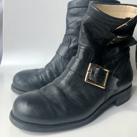 Jimmy Choo Shoes - Jimmy Choo Youth leather ankle boots - Black